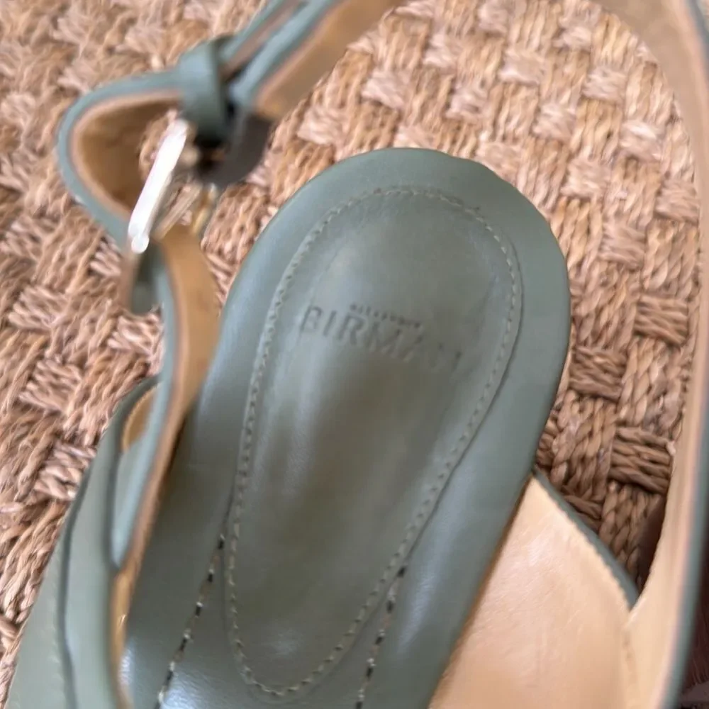 New Without Box Leather And Wood Platform Heel By Alexandre Birman